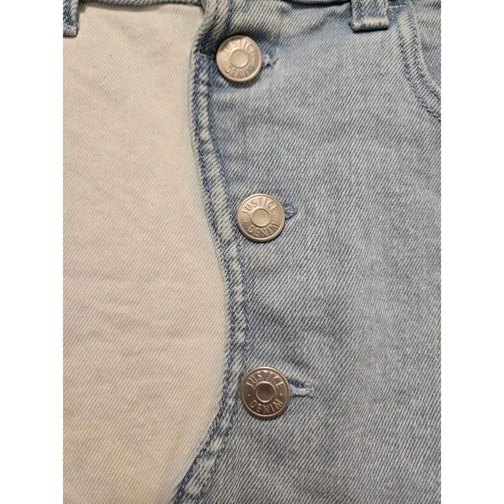 Justice x Care Bears Girls Denim Jacket Skirt Set Light Wash Two-Tone L 12/14